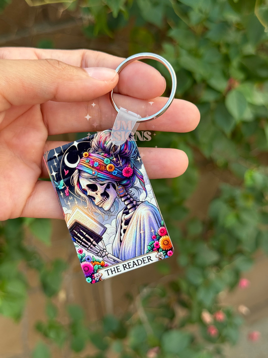 The Reader Tarot Card Keychain