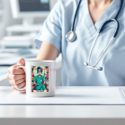 The Nurse Sage Coffee Tarot Mug| Personalized Gift| valentines Day Gift Idea| Gifts For Her| Tarot Reading| Custom Mug