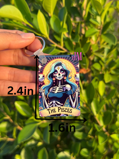 The Pisces Tarot Card Keychain