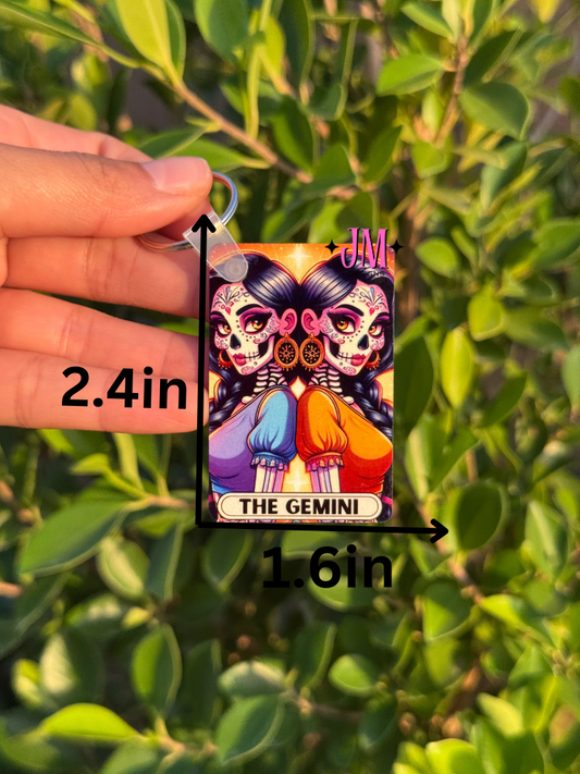 The Gemini Tarot Card Keychain