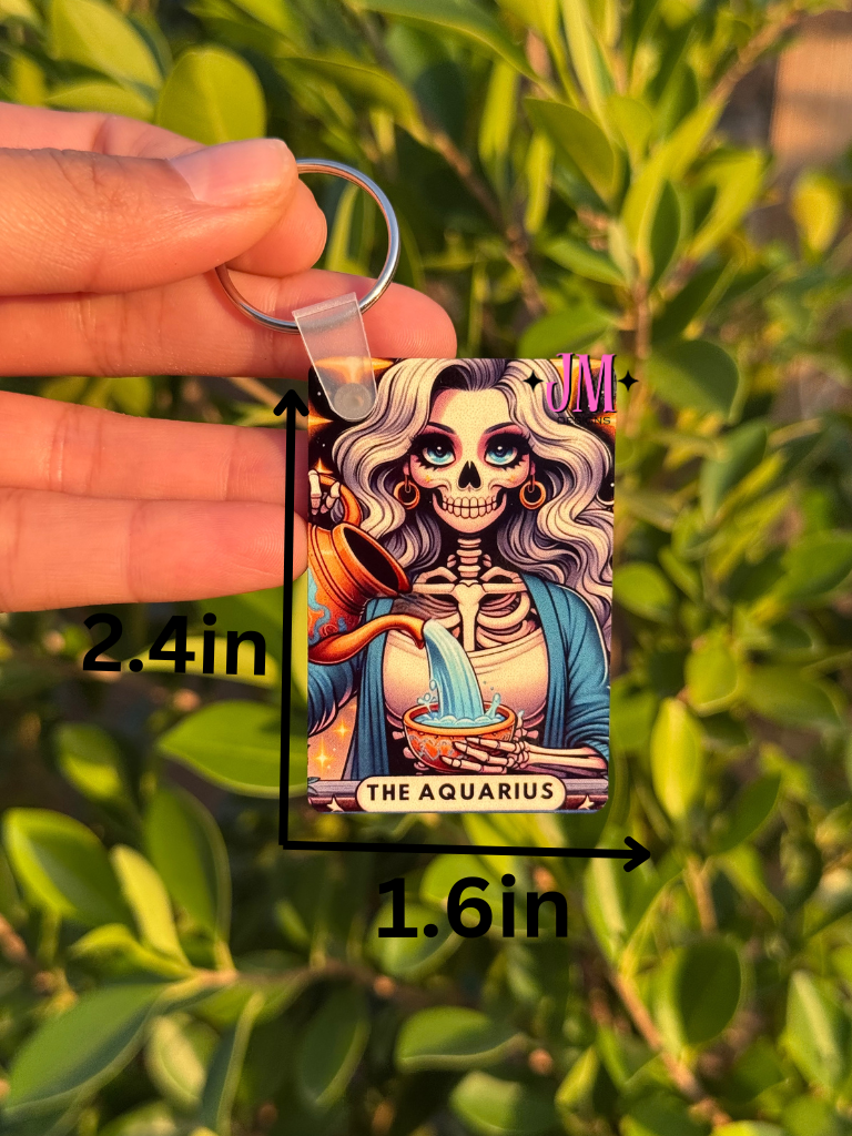The Aquarius Tarot Card Keychain