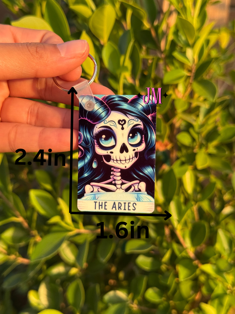 The Aries Tarot Card Keychain