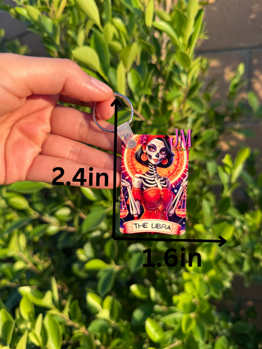 The Libra Tarot Card Keychain