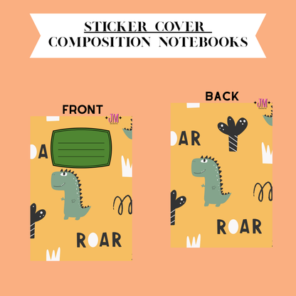 Sticker Composition Notebook Cover Front And Back