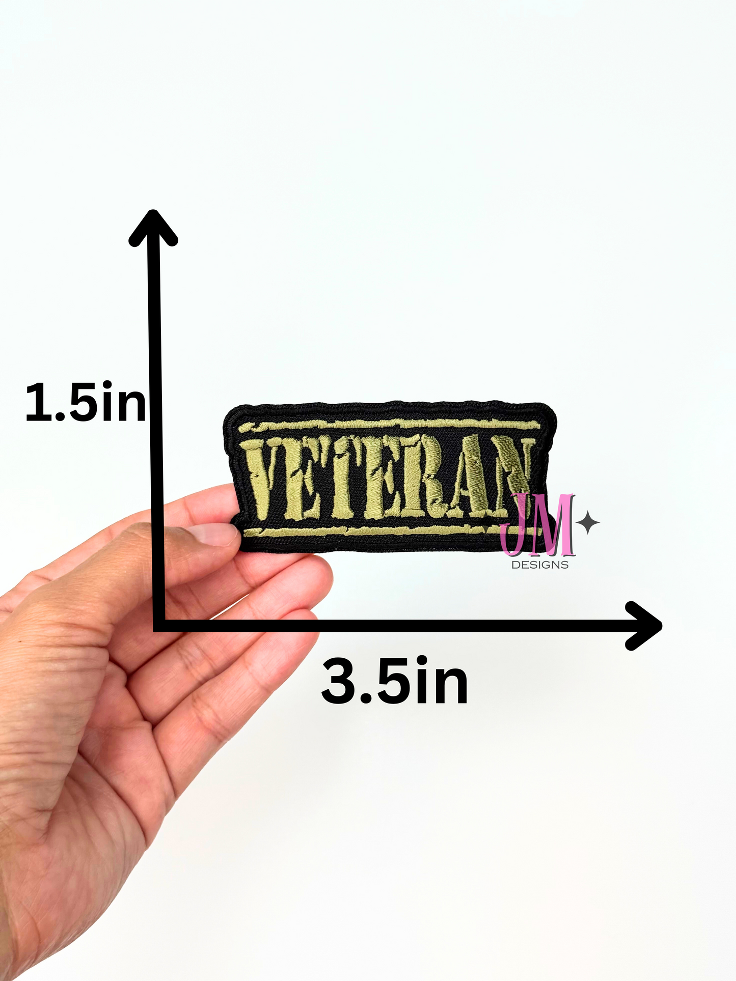 Veteran Army Green Iron On Patch