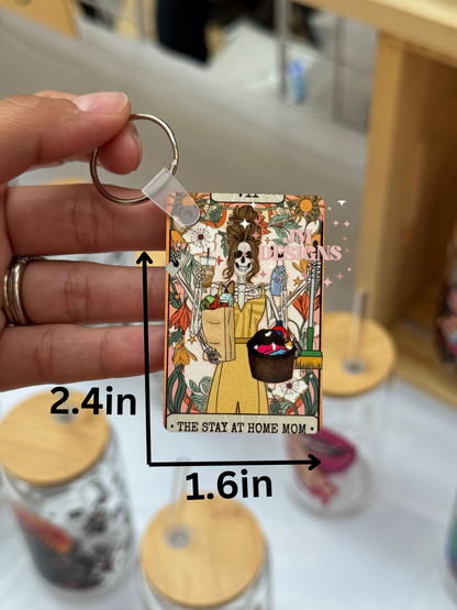 The Stay At Home Mom Card Keychain