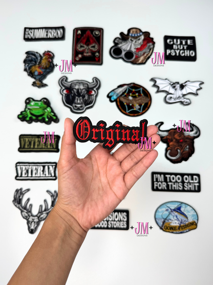 Original Red Iron On Patch