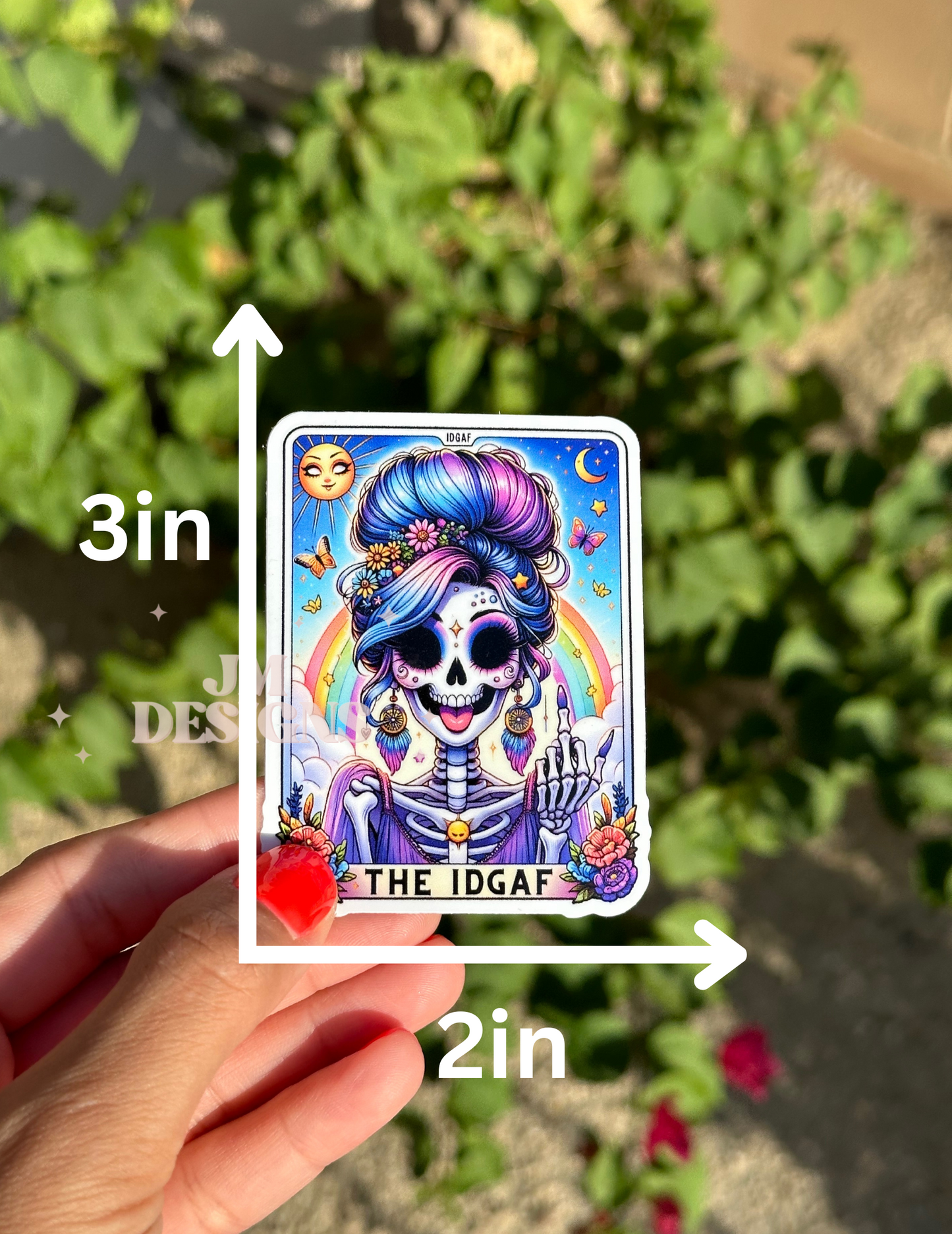 The IDGAF Tarot Card Sticker