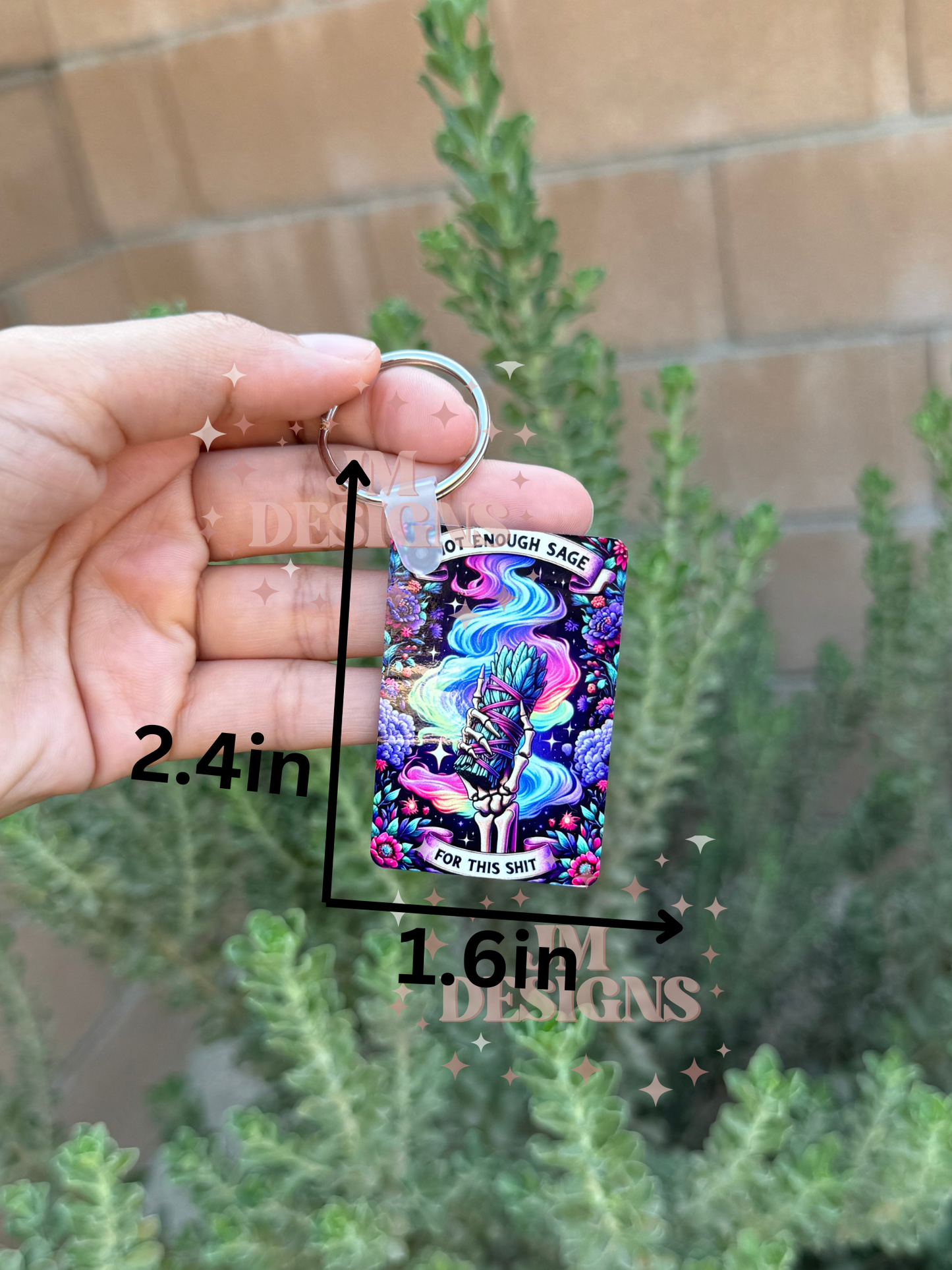 Not Enough Sage Tarot Card Keychain