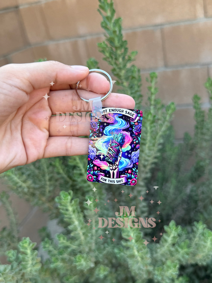 Not Enough Sage Tarot Card Keychain