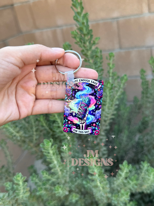 Not Enough Sage Tarot Card Keychain