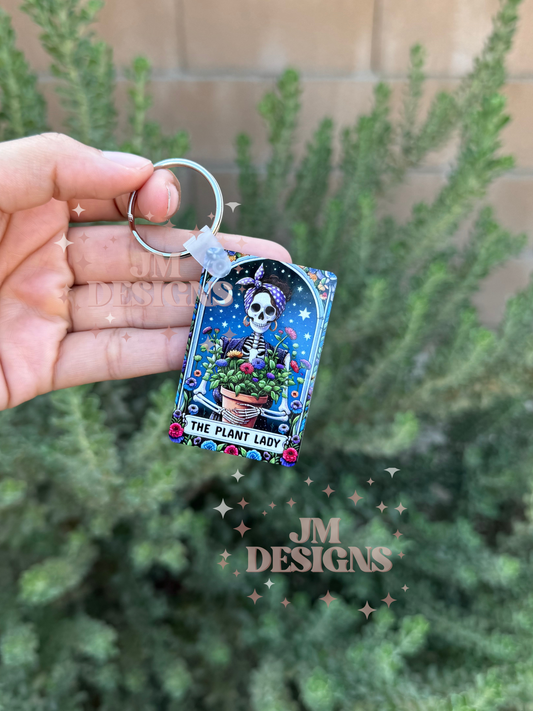 The Plant Lady Tarot Card Keychain